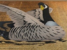 B.HICKS Hand painted Ceramic Tile 12 X 6 Duck/  Mallard picture