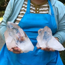 2pc 3.8LB  Natural White Clear Quartz Crystal Cluster Rough Healing Specimen picture