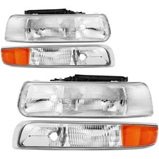 Headlights Assembly Compatible with 1999-2002 Chevy Silverado 1500 2500, 2000... picture