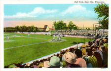 VTG 1945 NEW ULM MN BALL PARK BASEBALL GAME SPECTATORS Teich Archives MINT picture