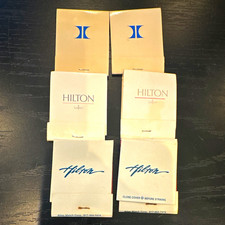 Vintage Hilton Hotel Matchbooks Lot of 6 Assorted Hilton Logos picture
