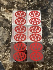 Lot of 6 Vintage AAA Auto Club Protected Member Decal Sheets - NOS 1960s-1980s picture
