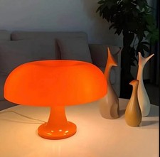 Vintage Orange Mushroom Lamp Mid Century Modern Retro Minimalist Table Lamp picture