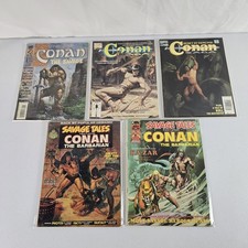Lot of (5) Conan Magazines Conan the Savage Conan Saga Savage Tales Fair-Fine picture
