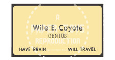 WILE E. COYOTE BUSINESS CARD - VINTAGE REPRINT picture