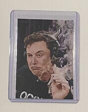 Elon Musk Limited Edition Artist Signed Smoking “Technoking” Trading Card 7/10 picture