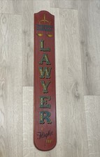 Vintage Yorkraft Wood Sign Honest Lawyer Law Office Decor Mid Century Bar 35
