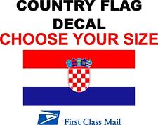 CROATIA COUNTRY FLAG, STICKER, DECAL, 5YR VINYL, Country Flag of Croatia picture