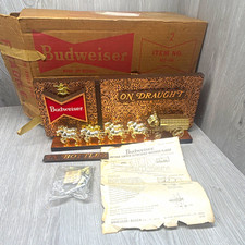Vintage Budweiser Antique Copper Clydesdale Backbar Plaque BRAND NEW OPEN BOX picture
