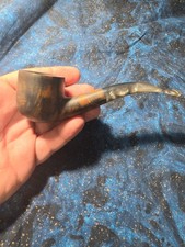 Vintage Comoy's Silver Shadow 1466 Bent Billiard Smooth Estate Pipe picture