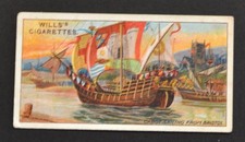 1912 Wills's Historic Events Cigarette Card No. 18 Cabot Sailing from Bristol picture