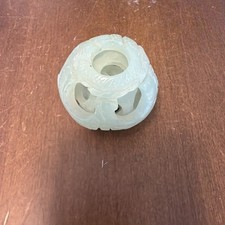Vtg Chinese Hand Carved Jade Puzzle Ball Sphere Magic Generation Ball 3.5