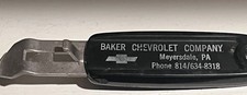 Vintage Baker Chevrolet Meyersdale PA Advertising Can Bottle Opener Working picture