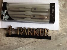 Parker 25 Set Stainless Steel  Ballpoint & Rollerball Pen Set New In Box picture