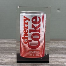 COCA COLA Cherry Cola IN LUCITE PAPERWEIGHT  Rare HTF READ picture