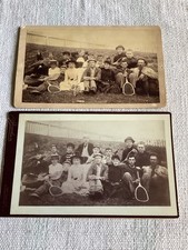 1887 Nantucket Two Identified Tennis Players Cabinet Card Photos Lily Street picture