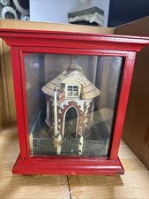 Vintage Handcrafted architectural diorama circular English Style cottage House picture