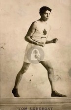 TOM LONGBOAT Olympic Marathon Runner Canadian Onondaga RPPC Postcard COPY picture
