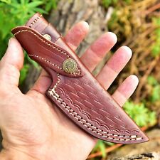 Custom Handmade 4.25” Fixed blade Cow Leather Sheath / Holster / vertical Knife picture