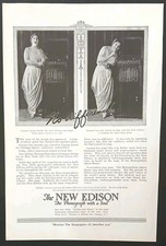 1919 Original Print Advertisement Full Page - The New Edison Phonograph Antique picture