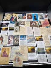 Lot Of 31 Vintage Catholic Prayer Cards Christian Mass Religious Rare picture