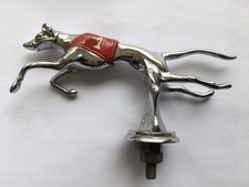 C1960s VINTAGE DESMO MADE CHROME PLATED No1 RACING GREYHOUND CAR BONNET MASCOT picture