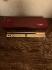 COMOY’S Of LONDON vintage Gold Tone Desk Ruler 8” In Original Box Made In Japan  picture