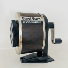 Vintage Berol Giant Apsco Pencil Sharpener 6-Hole Adjustable Metal Mount USA picture