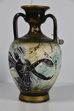 Greek Ceramic Amphora Vase Reproduction Jar Pot Vessel Mythology Gods picture
