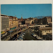 Vintage Lausanne Switzerland Postcard Le Grand Pont City View Unused picture