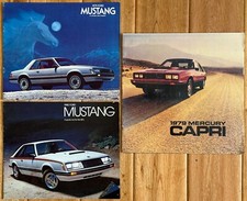 * NICE Set 3 * 1979 / 1980 FORD MUSTANG Mercury Capri Original Brochures picture