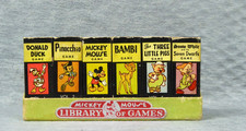 1946 Mickey Mouse Library of Games Boxed Card Set Russel Mfg. Co.  /b picture