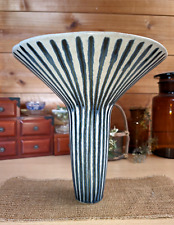 Japanese Ikebana Flower arrangement Vase Japan Kyoto-ware Stripe Trumpet-shaped picture