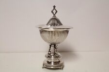 Antique Covered Silver Dancing Cherubs Footed Bowl Stamped 