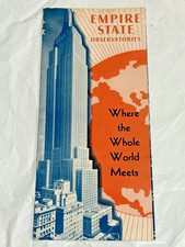 1939 Empire State Building Foldout Brochure New York City Manhattan picture