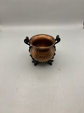Small Hammered Cauldron Wrought Iron Handle Three Footed Germany NOS picture
