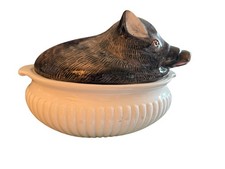 Vintage Ceramic Wild Boar Terrine Marked On Bottom picture