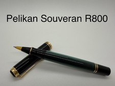 Excellent Pelikan Souveran R800 Green Stripe Rollerball Pen picture