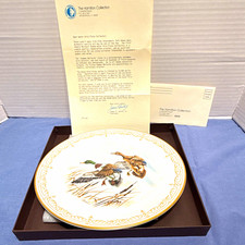 Boehm Mallards Bone China Collector Plate LE Edward Marshall Water Bird MPN picture