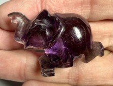 Cute Little Elephant Carved From Amethyst 133 Cts. picture
