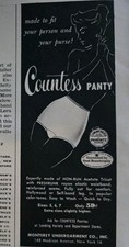 1958 Women's Countess Panty Panties Non-run Tricot Rayon Vintage Fashion Ad picture
