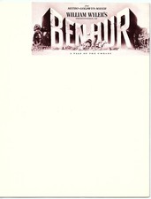 Vintage Ben-Hur 1959 MGM movie promotional letterhead picture