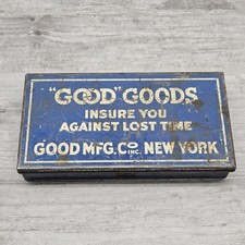 Vintage Good Goods Manufacturing Co New York Advertising Dividing Tin W/ Content picture