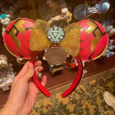 2025 Authentic Hongkong Disney Marvel Iron Man Minnie Mouse Ears Headband New picture