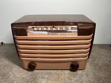 Vintage Bendix Model 114 Art Deco Plastic Tan & Brown Radio 11 Inches Wide picture