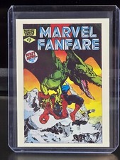 1984 FTCC FIRST ISSUE COVERS SPIDER-MAN MARVEL FANFARE #51 TRADING CARD NM+ picture