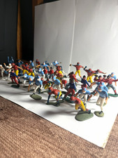 Vintage 1967 NFL Football Player Figures Hand Painted Plastic Lot Approx 40 picture