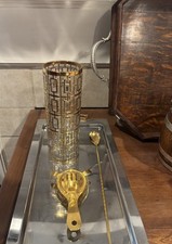 Imperial Glass Shoji Gold And Gold Cocktail Mixer 9 1/8” Tall picture