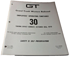 OCTOBER 1979 GRAND TRUNK WESTERN RAILROAD EMPLOYEE TIMETABLE #30 picture