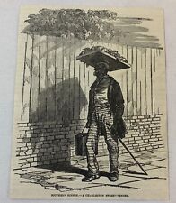 1876 magazine engraving ~ CHARLESTON STREET VENDOR South Carolina picture
